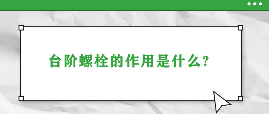 臺階螺栓的作用是什么?