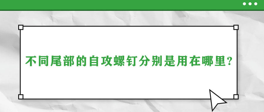 不同尾部的自攻螺釘分別是用在哪里?